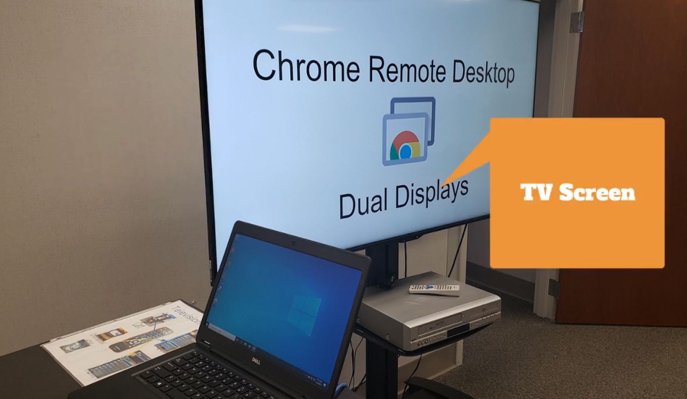 google remote desktop dual screen