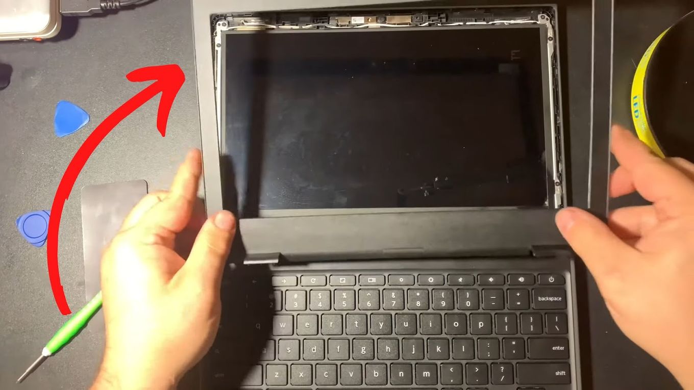 Replace Screen Bevel -Broken Chromebook Screen