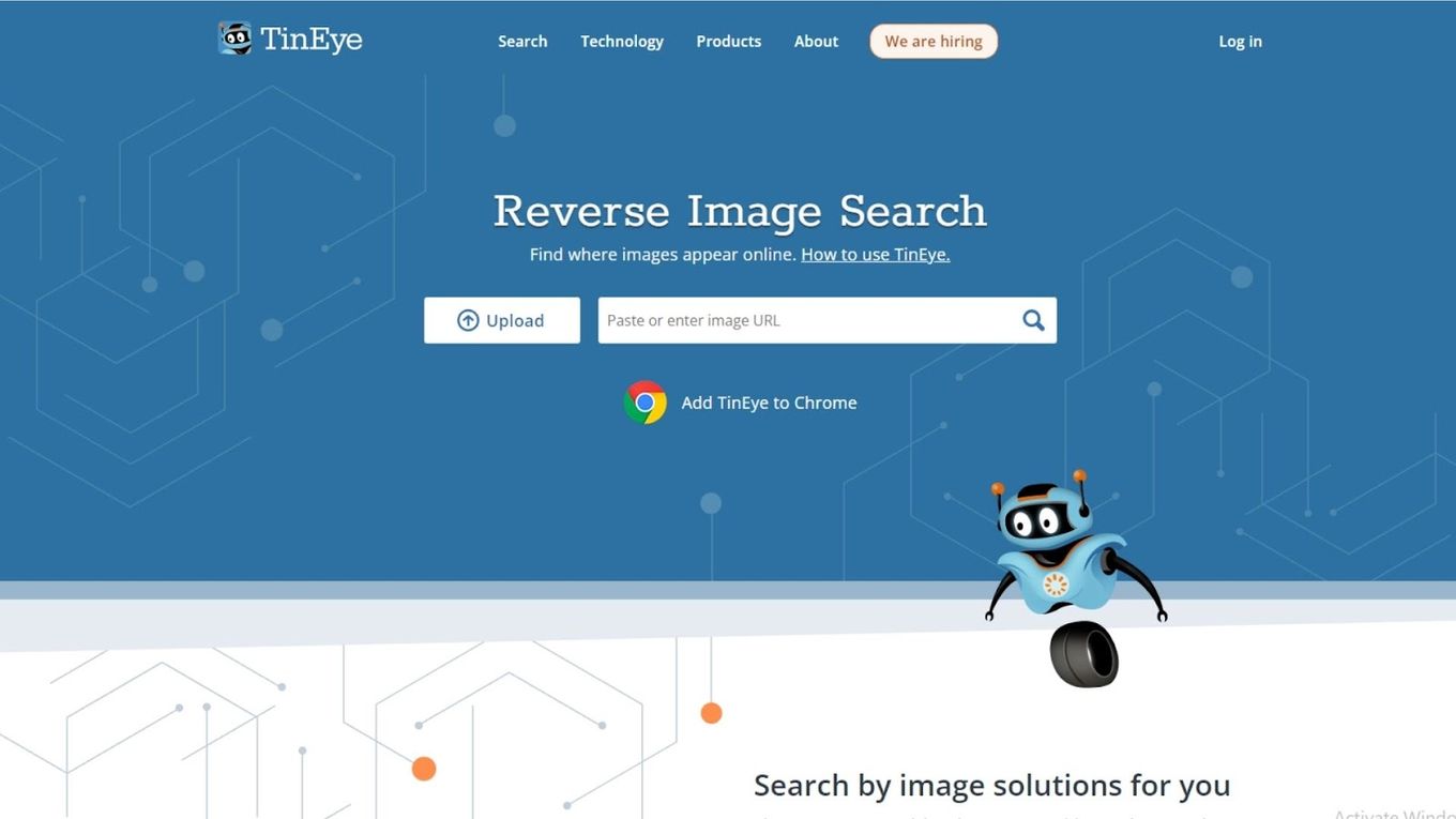 TinEye Website - Reverse Image Mac