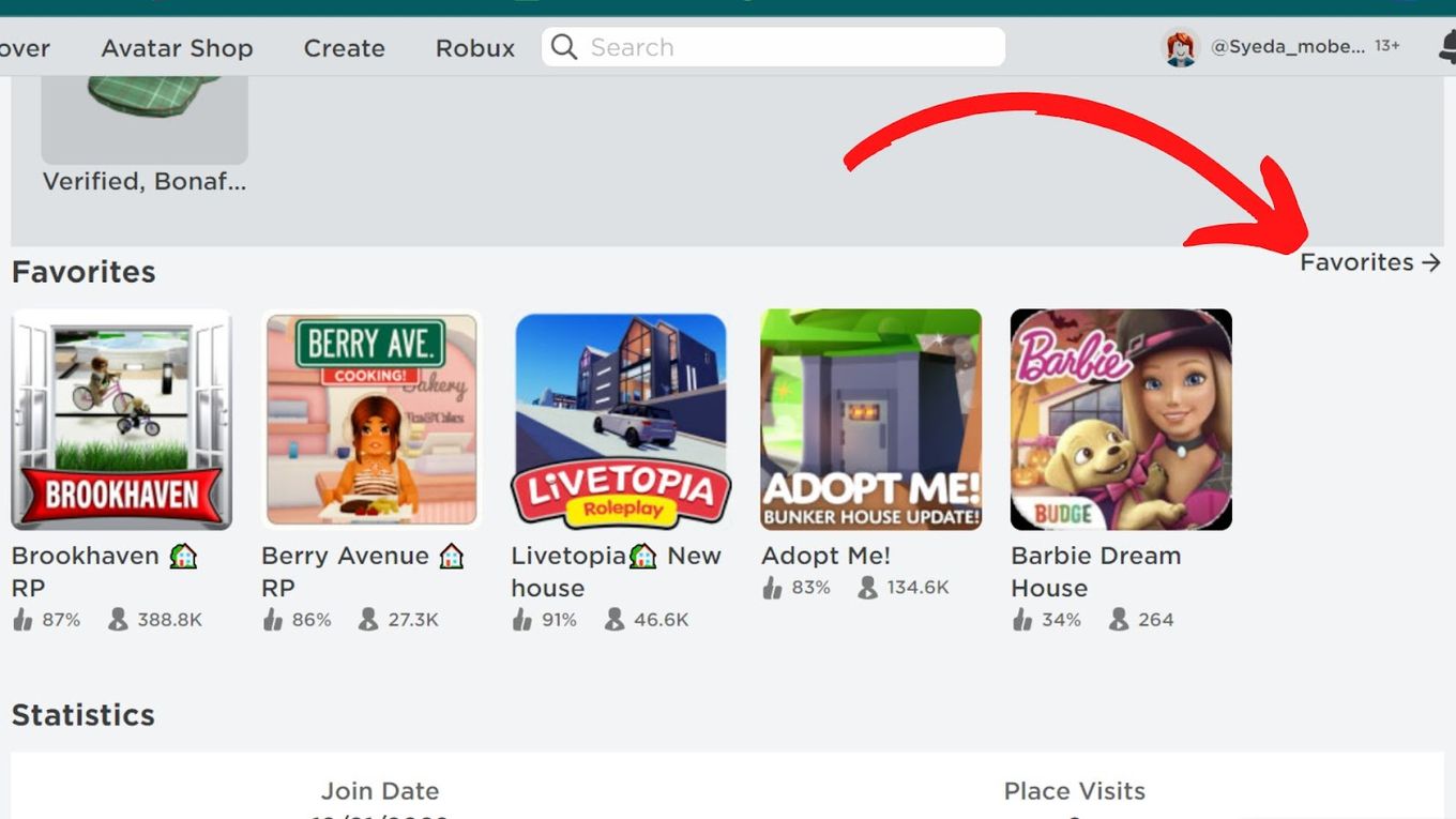 How To Check Your Favorites in Roblox