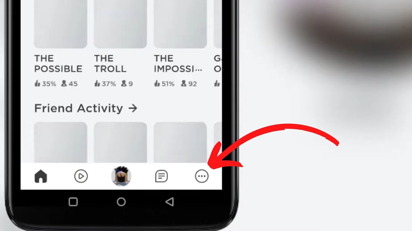 Tap Three Dots - Roblox Favorites Mobile
