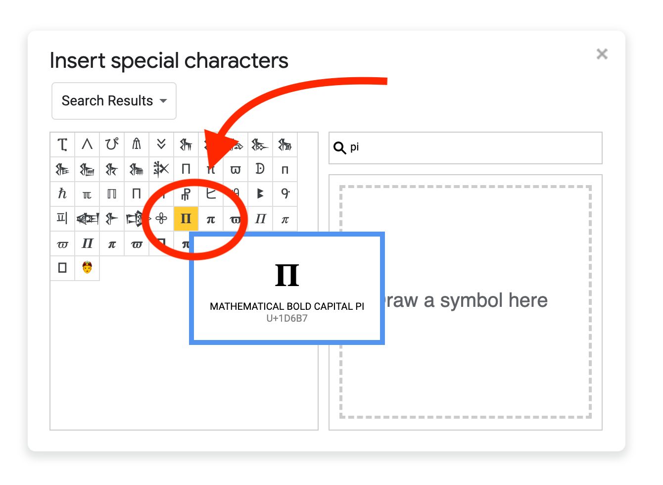 how-to-write-pi-in-microsoft