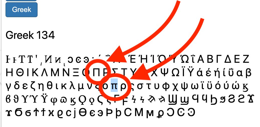 Use utf-8 and unicode characters to do the Pi Symbol on Chromebook