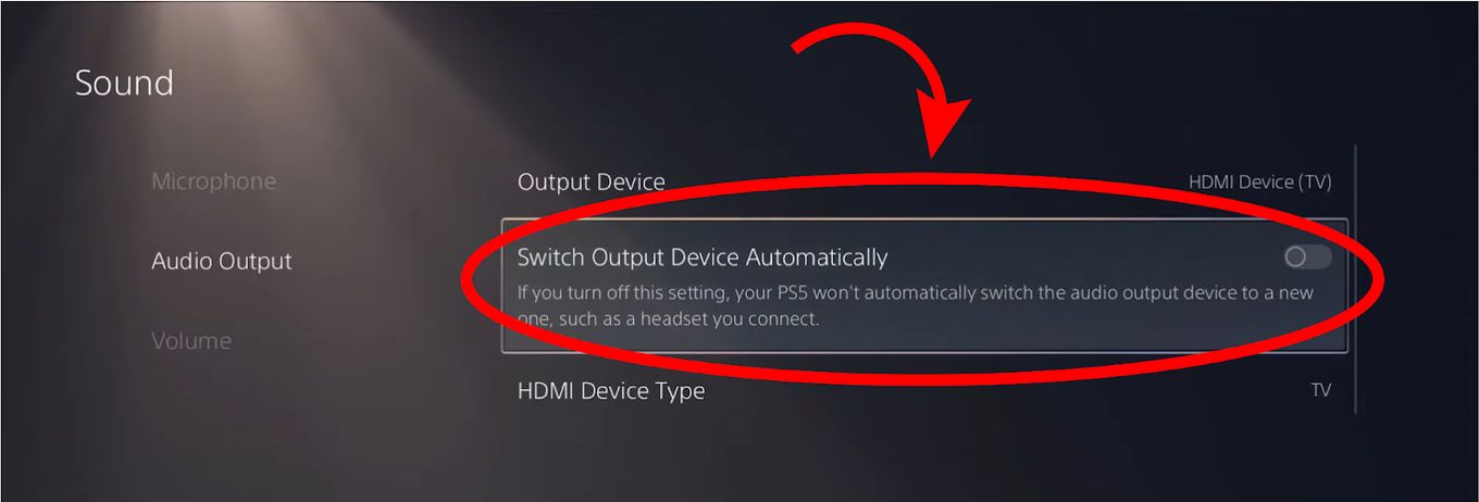 Playstation audio 2024 output settings