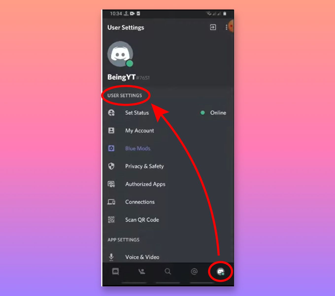 View Discord Message on Mobile Step 2