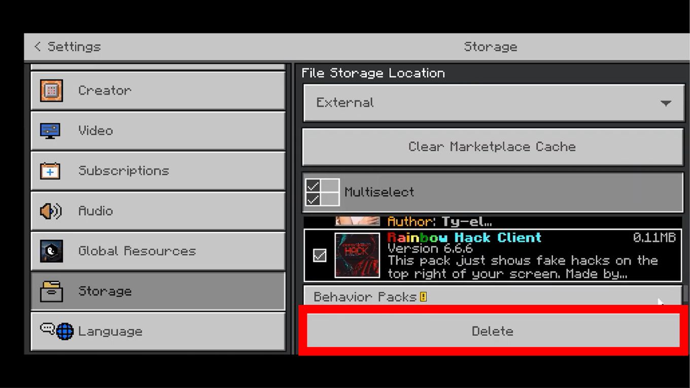 Fix Storage by Deleting Mods - Step 4