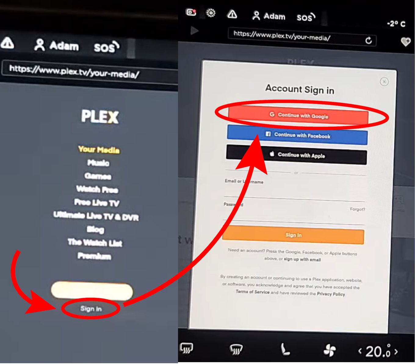 Tesla Web Browser Plex - Step 3