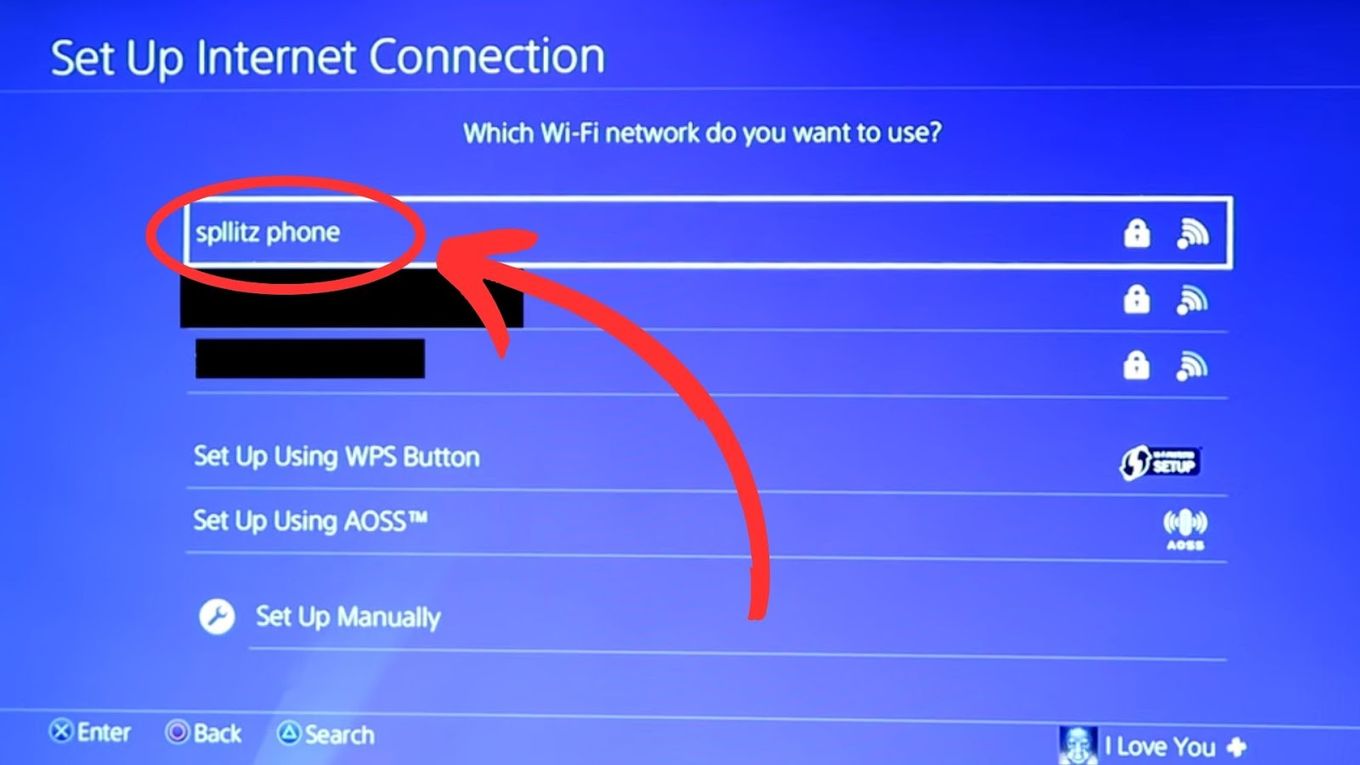 Select Hotspot - Connect PS4
