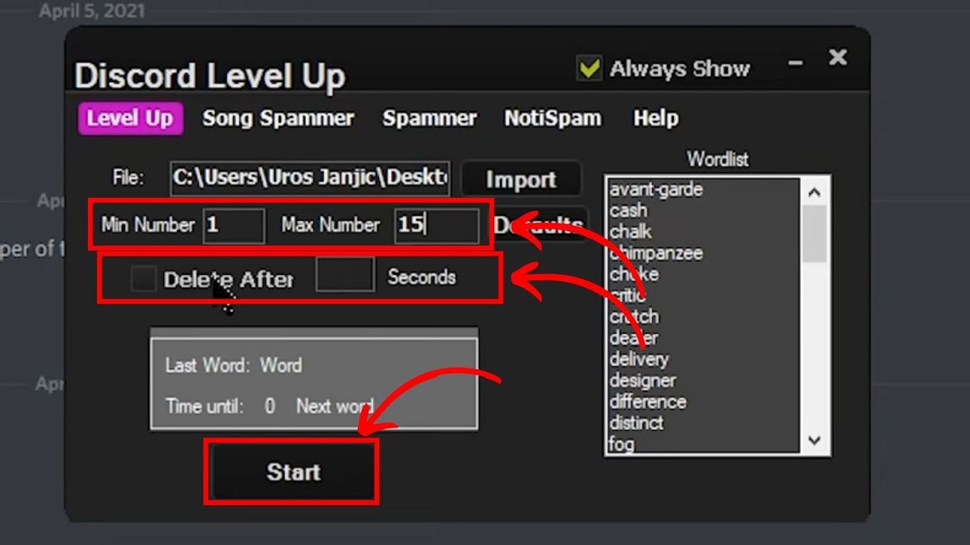 Levels plugin on Discord