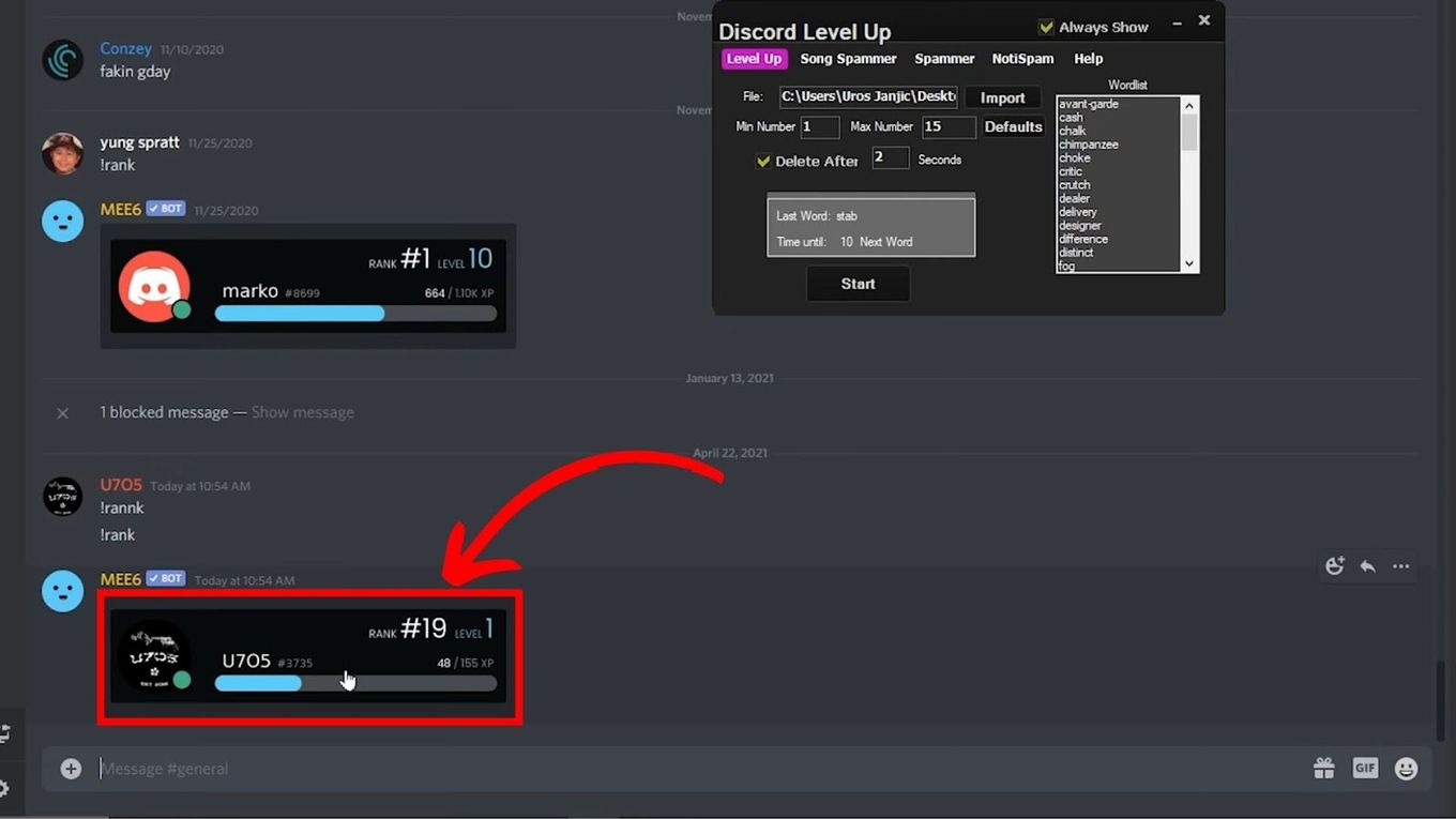 How to Level Up Faster in Discord Step 3