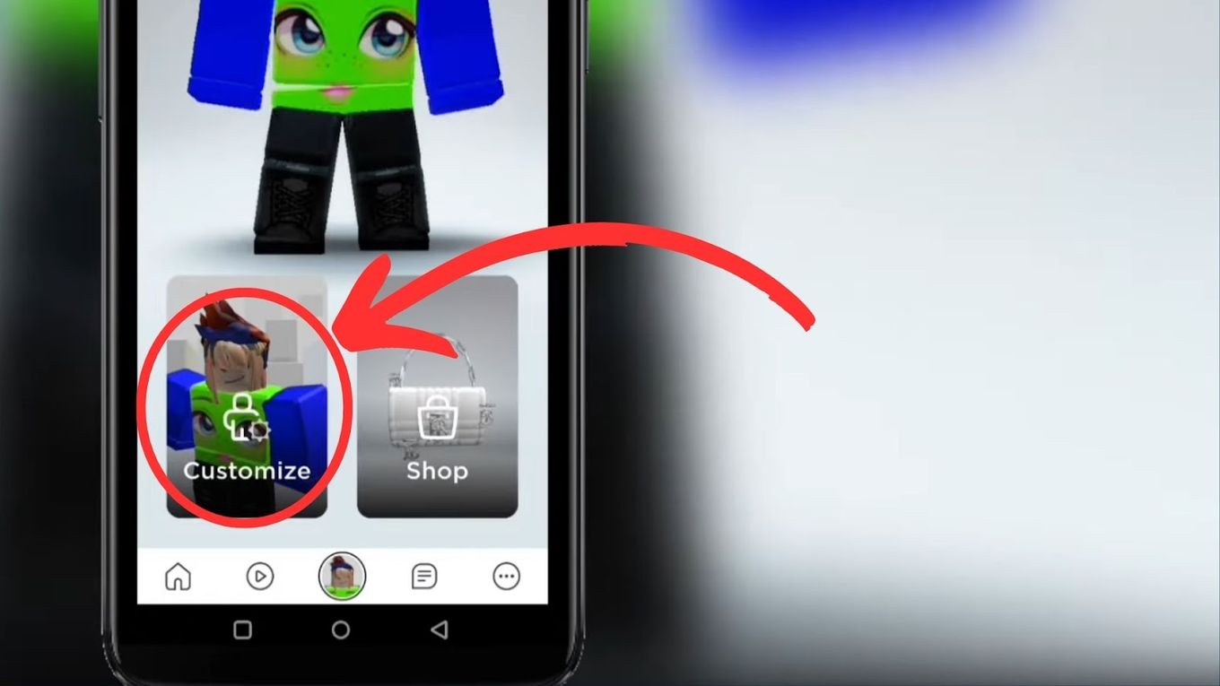  Press Customize Roblox App