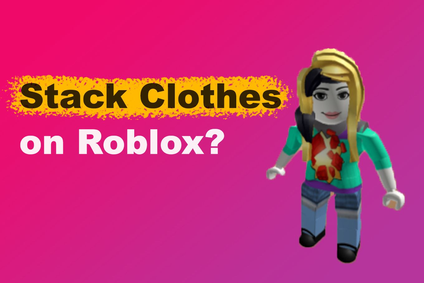 Example of Stacked Clothes on Roblox Outfits