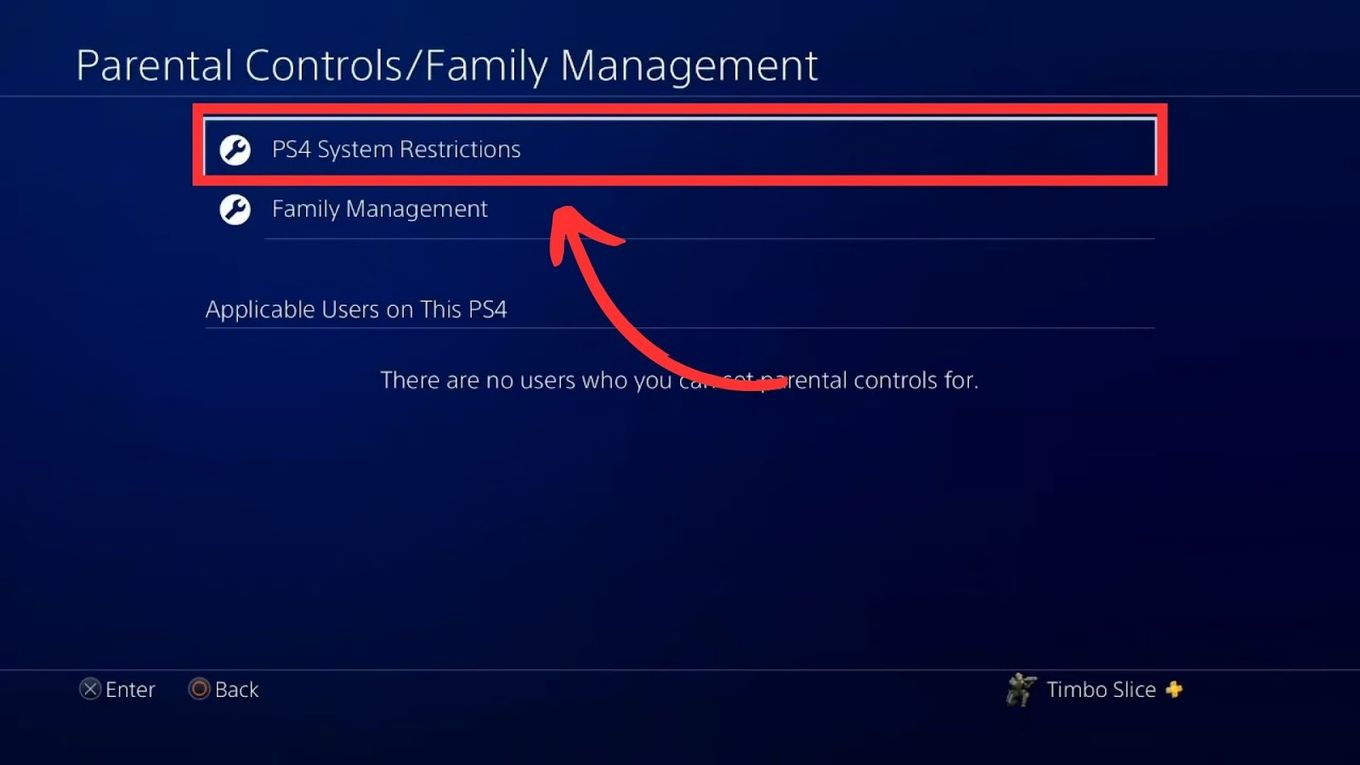 Select PS4 System Restrictions