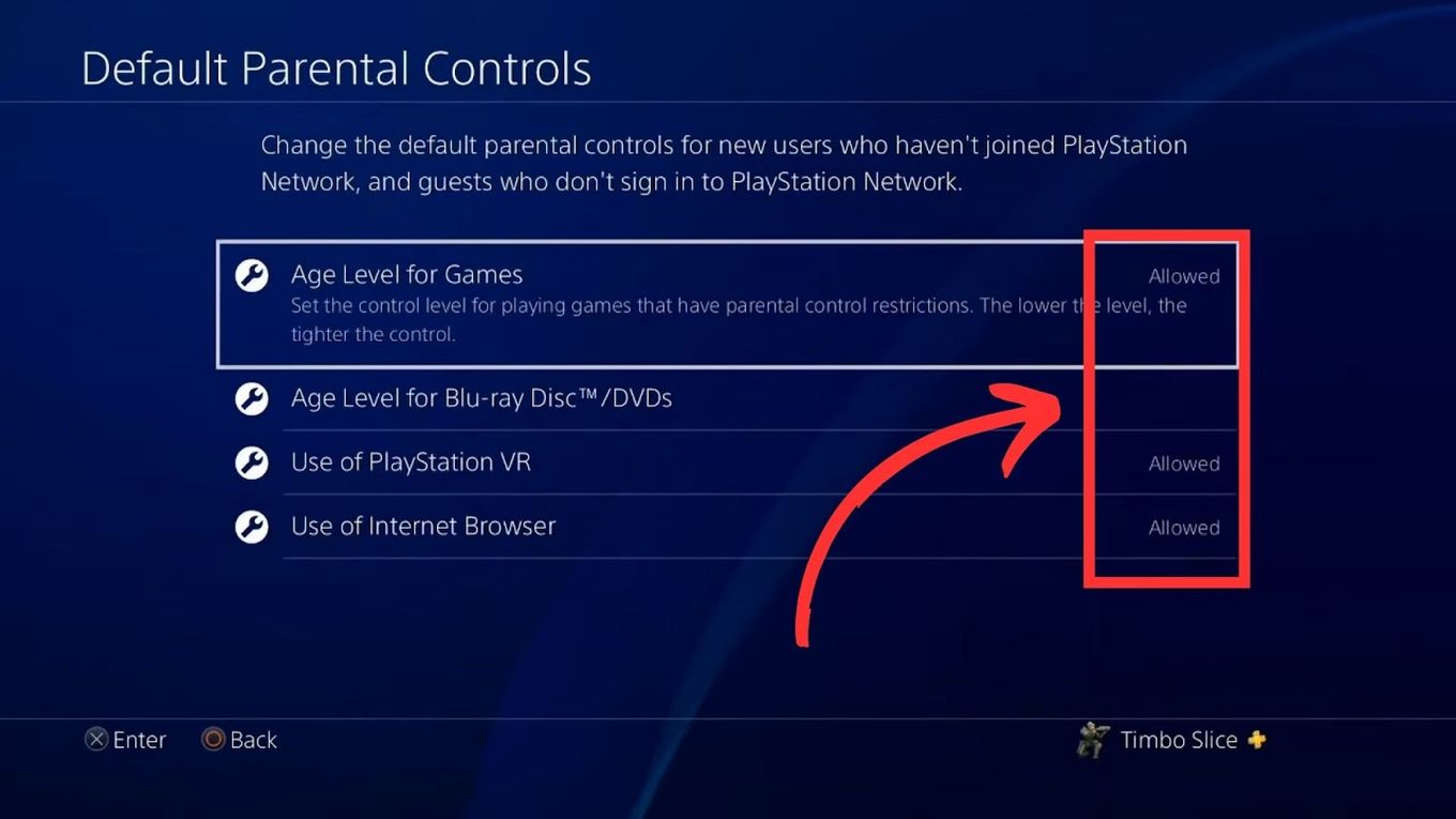 Turn Off All Parental Controls on PS4