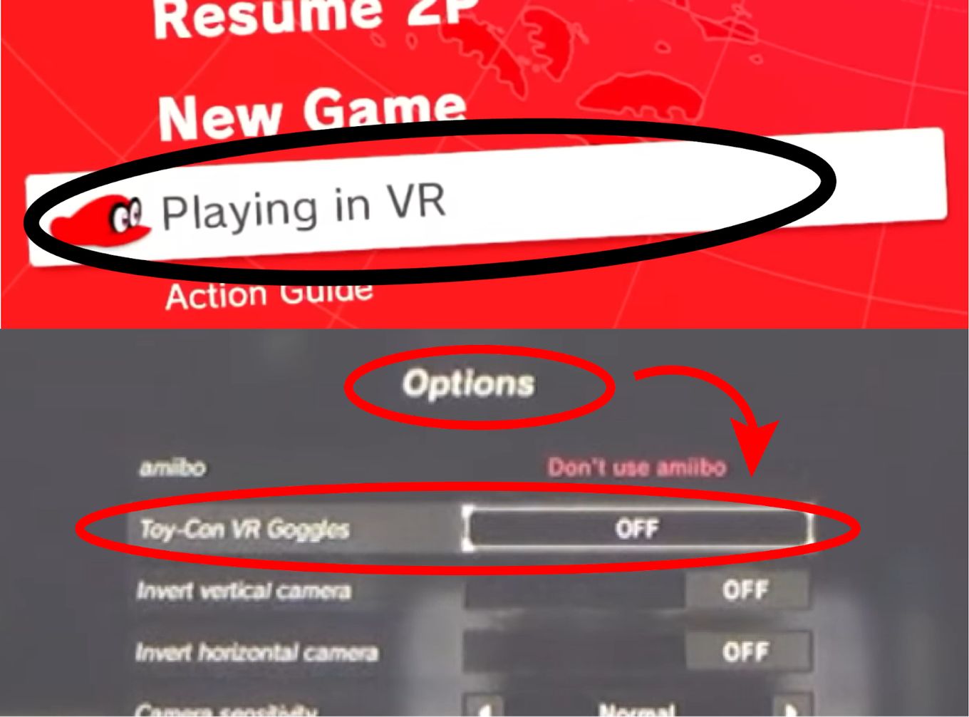 Put Switch VR Mode Step 2