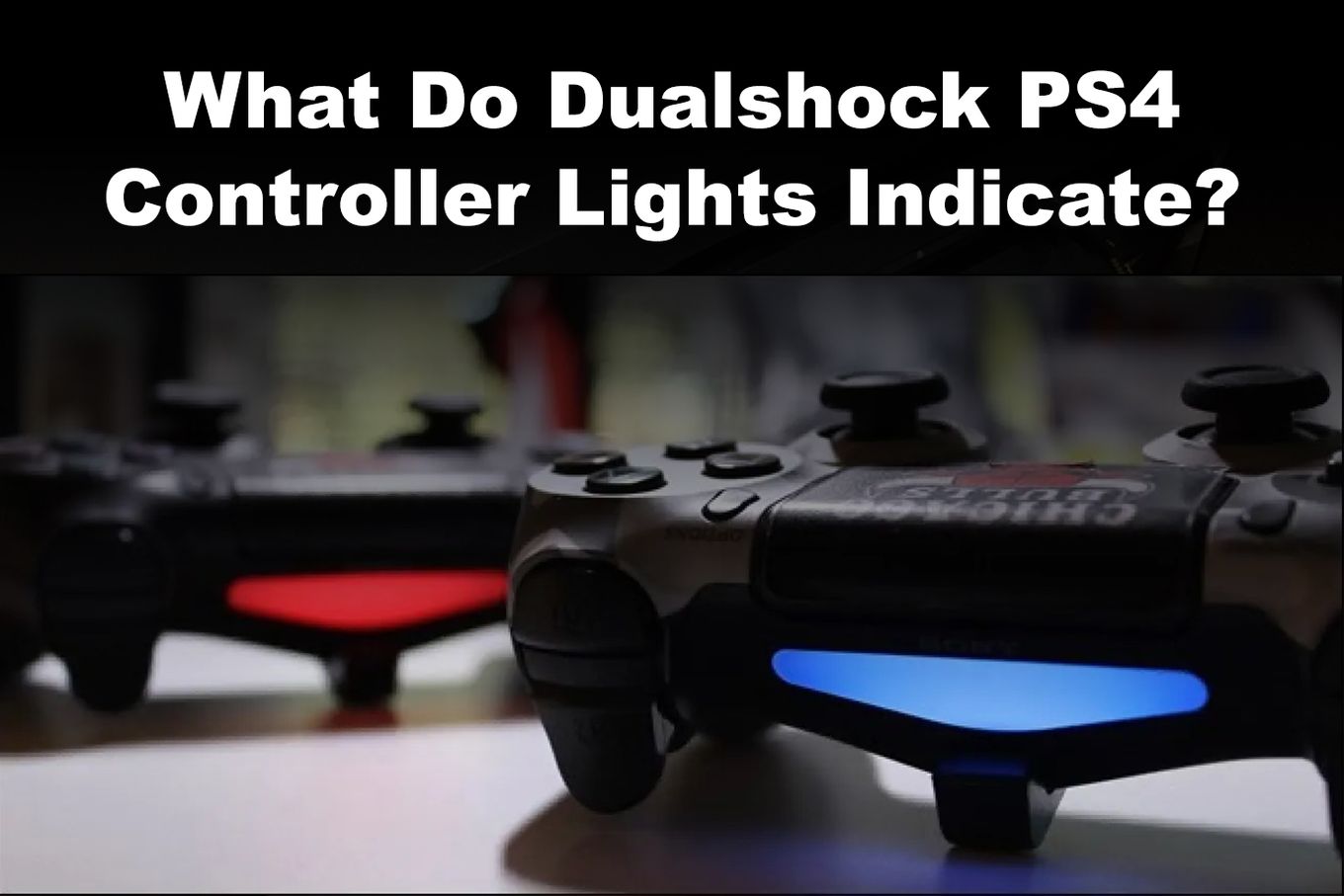 A DualShock 4’s light indicator turning red