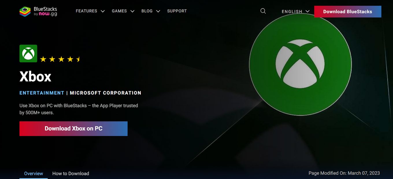 BlueStacks Xbox emulator for PC