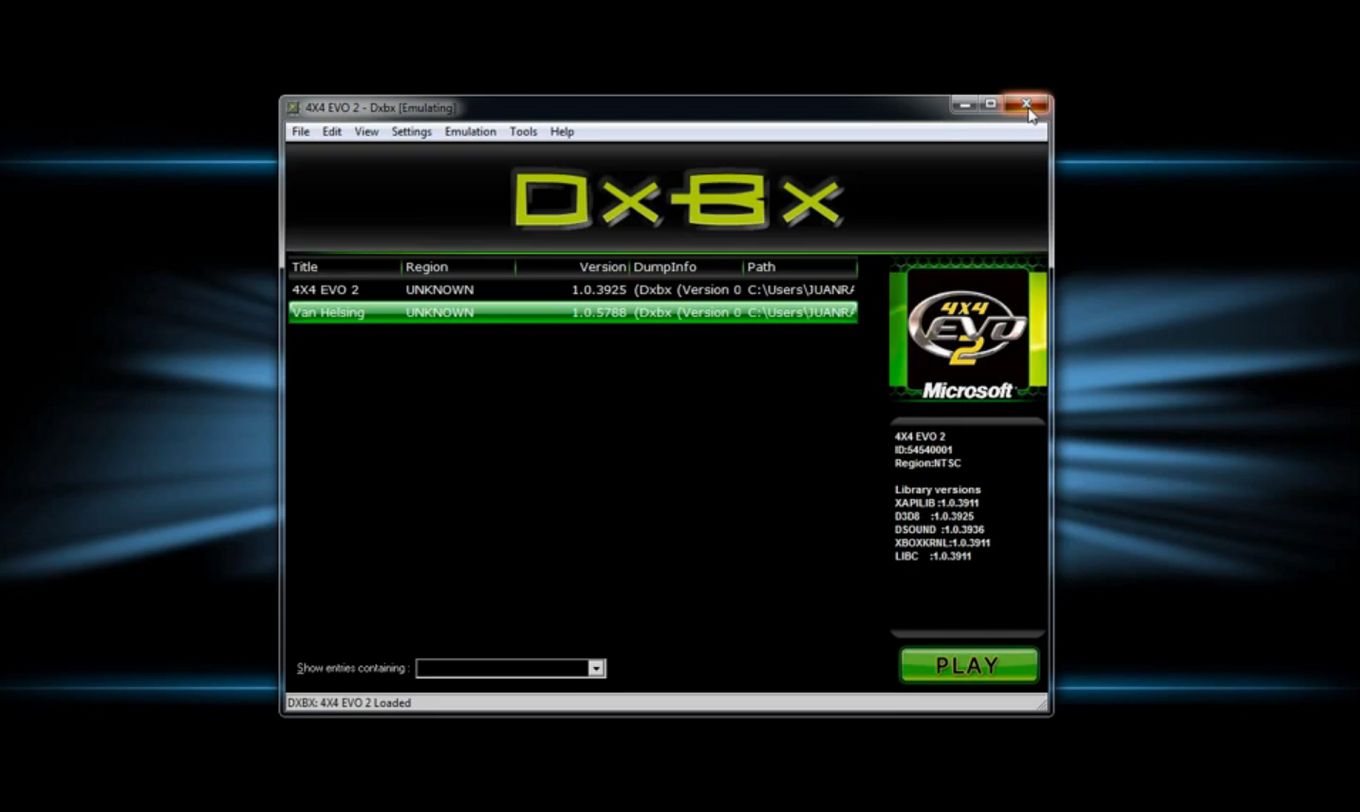 DXBX Xbox Emulator