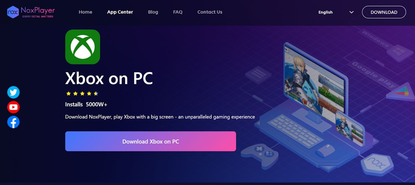 NoxPlayer Xbox emulator for PC