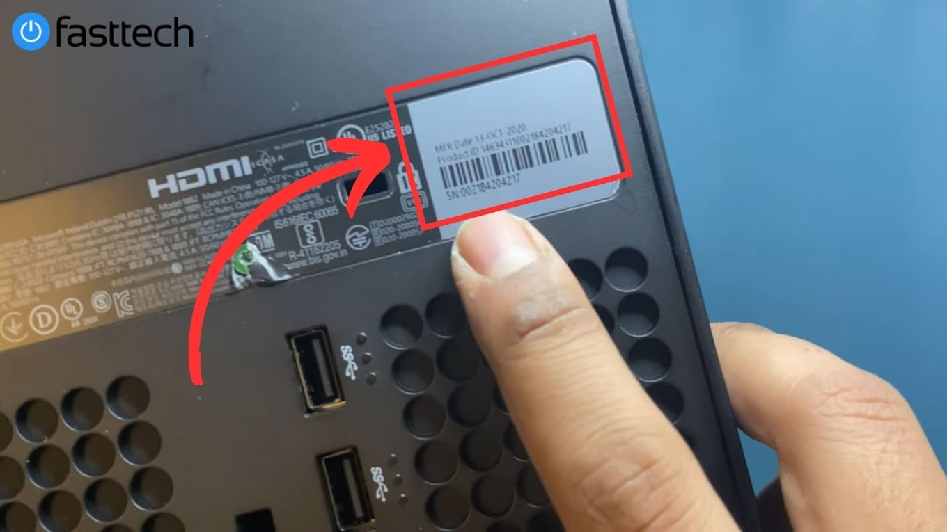 Check Xbox Serial Number on Sticker