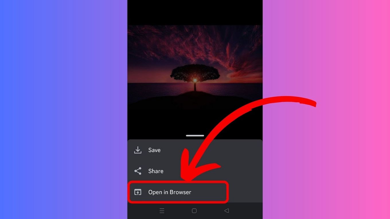 Open in Browser – Reverse Image Search On Discord