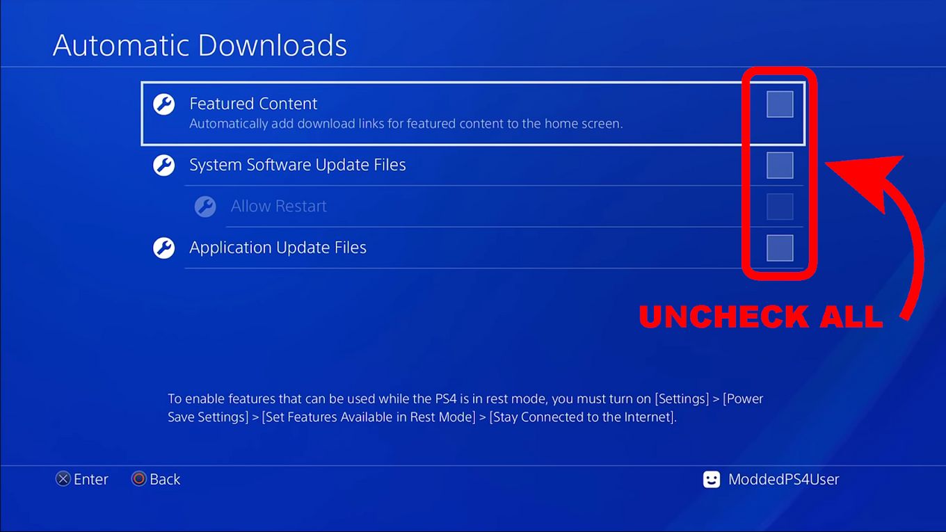 Turn Off Automatic Downloads – Get Mods For All Games On PS4