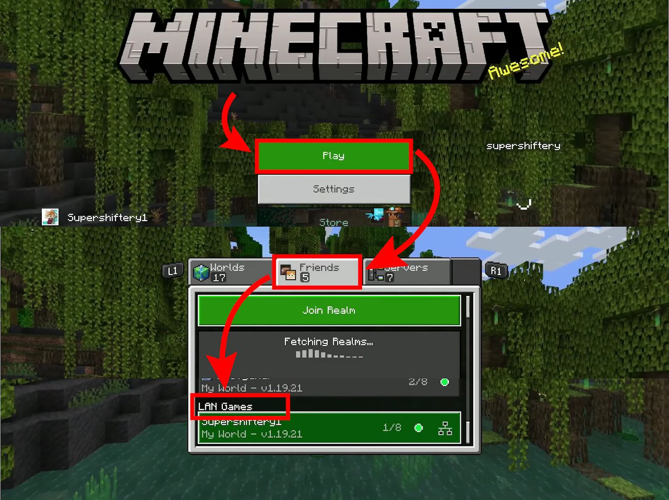 Lan Games – Install Mods on Minecraft PS4