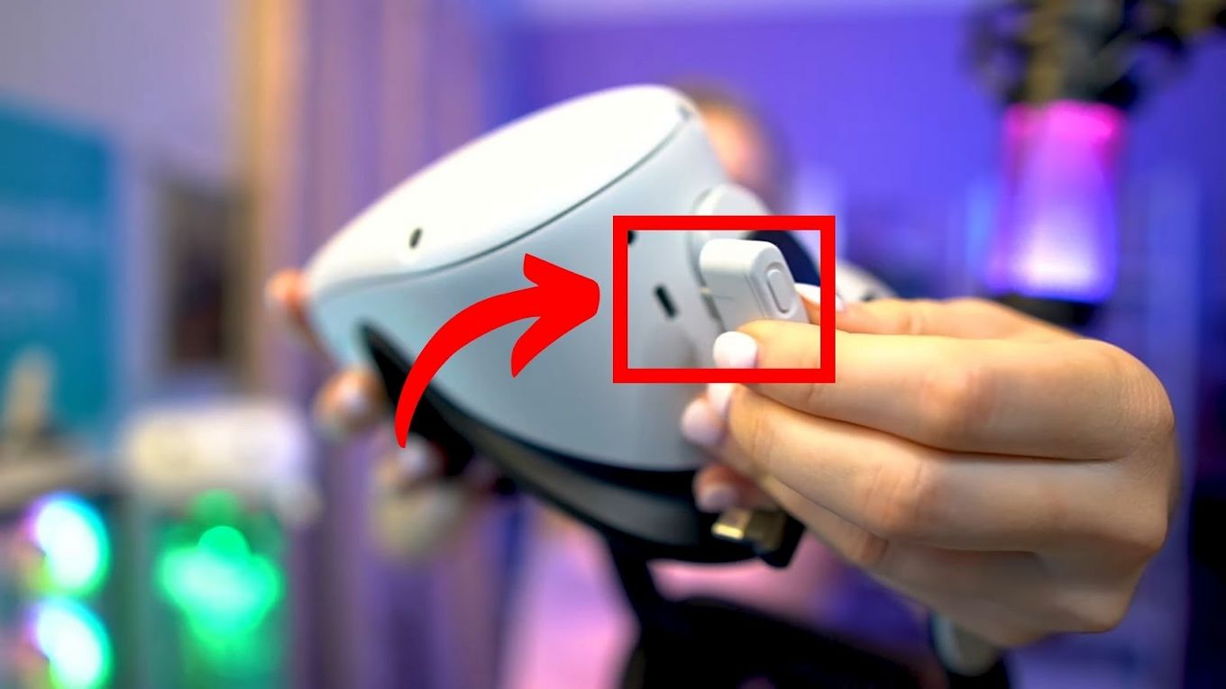 Plug the Bluetooth transmitter into the Oculus Quest 2