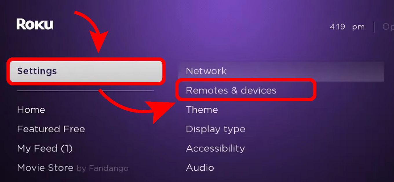 Settings – Sync Roku Remote With TV Buttons