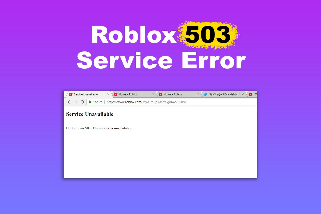 Roblox 503 Service Error