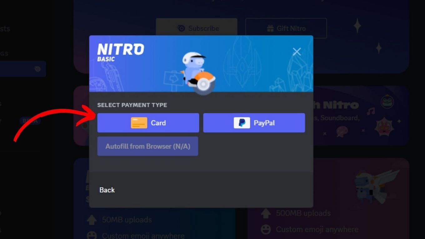 Choose Your Payment Option – Discord