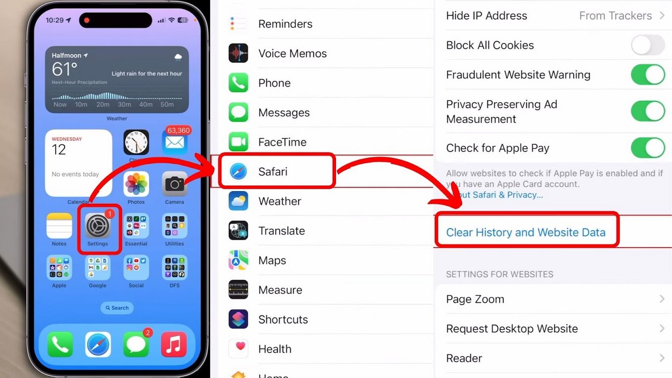 How to clear the cache on Safari