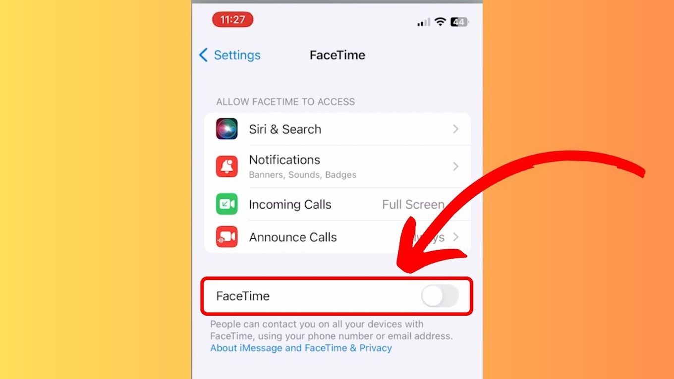 causes facetime unavailable disabled