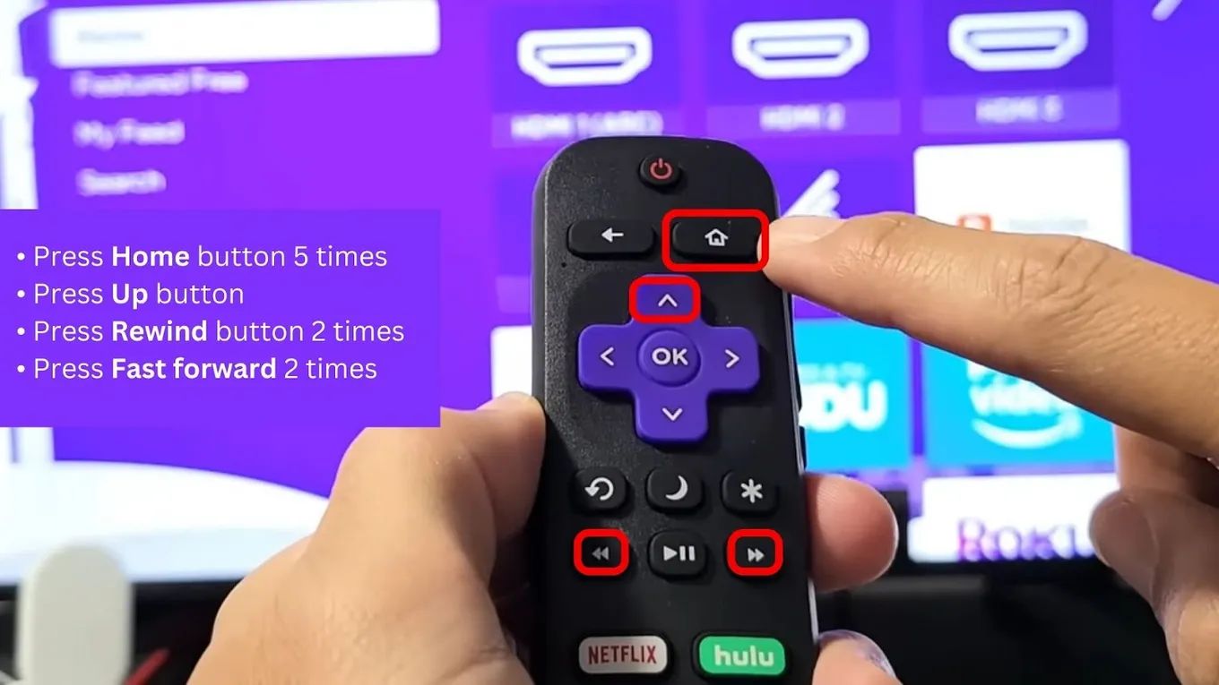 Force restart a Roku device with a remote button combination