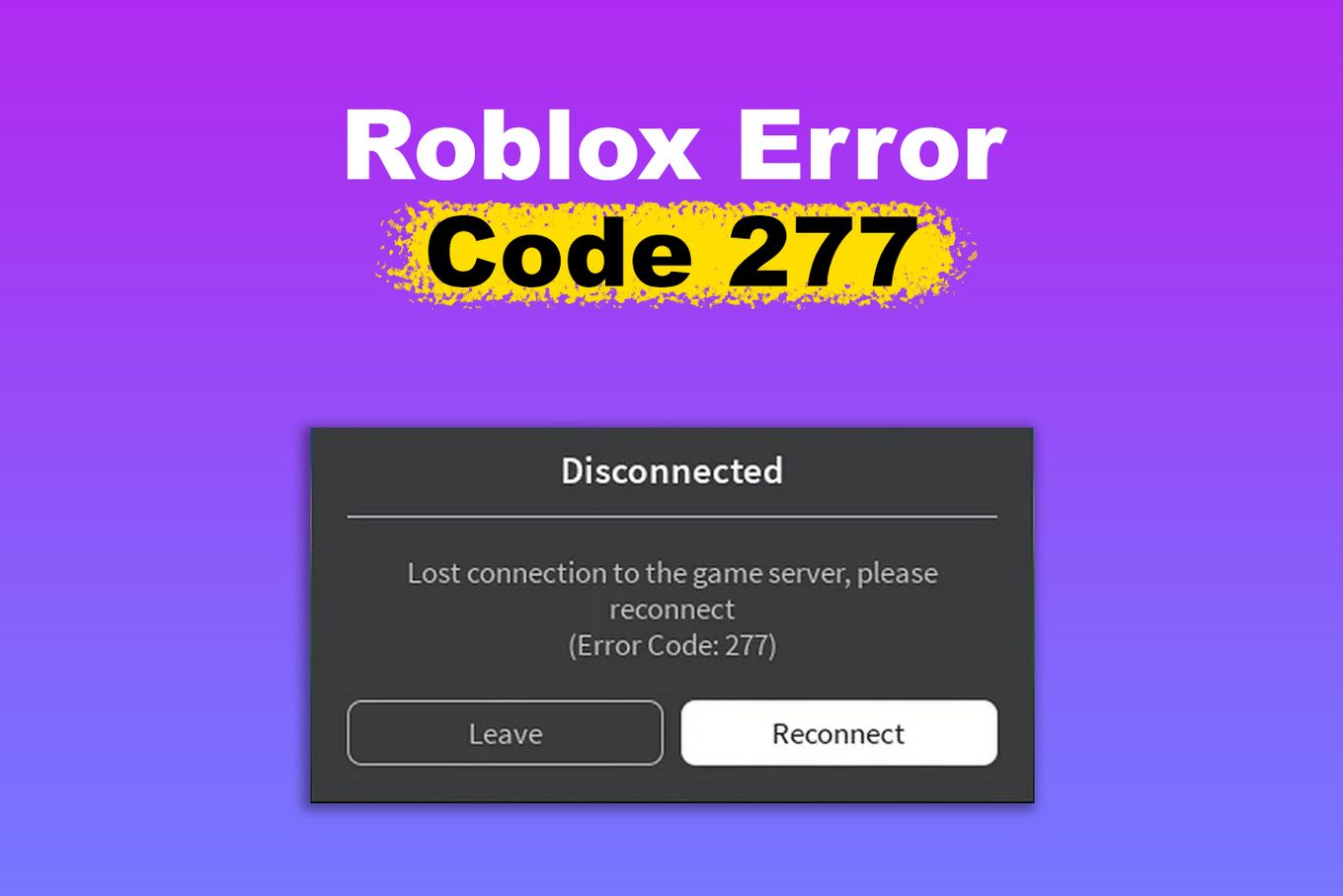 Roblox Error Code 277
