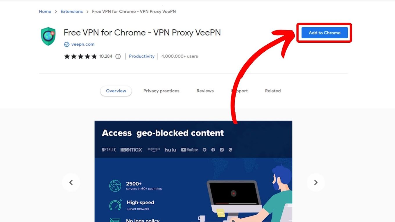 Free VPN for Chrome - VPN Proxy 1clickVPN