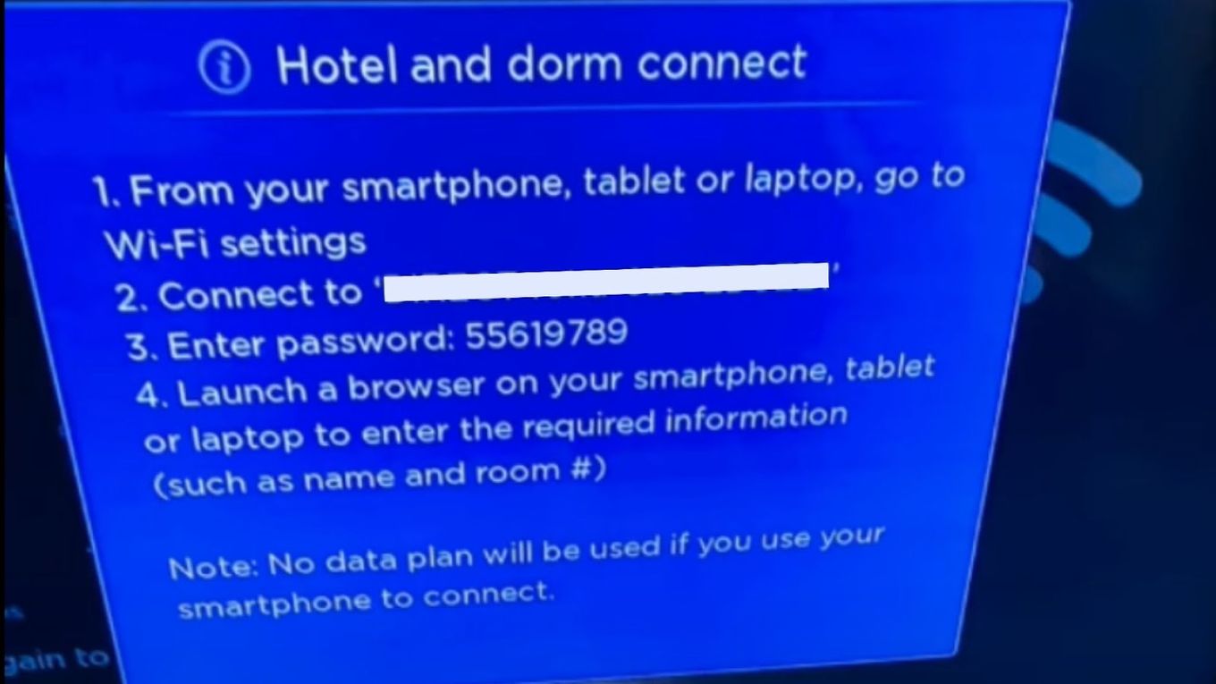 Authenticate - Connect Roku to Hotel’s Xfinity WiFi