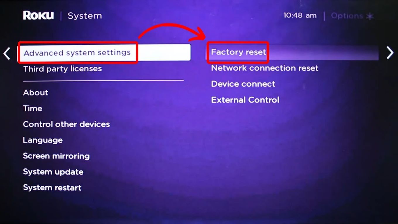 Factory Reset Roku to Connect to Xfinity