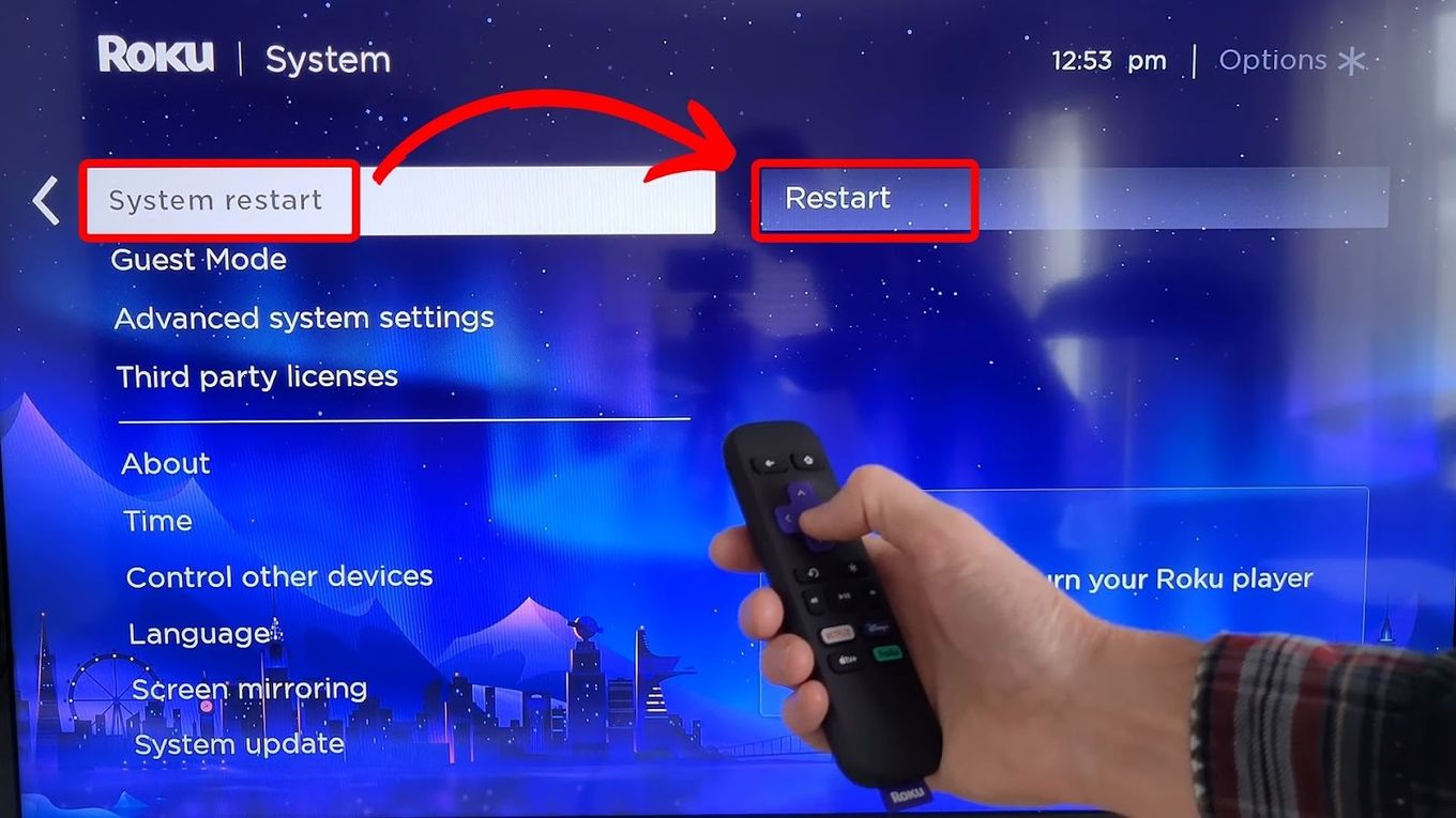 System Restart Roku Not Connecting to WiFi