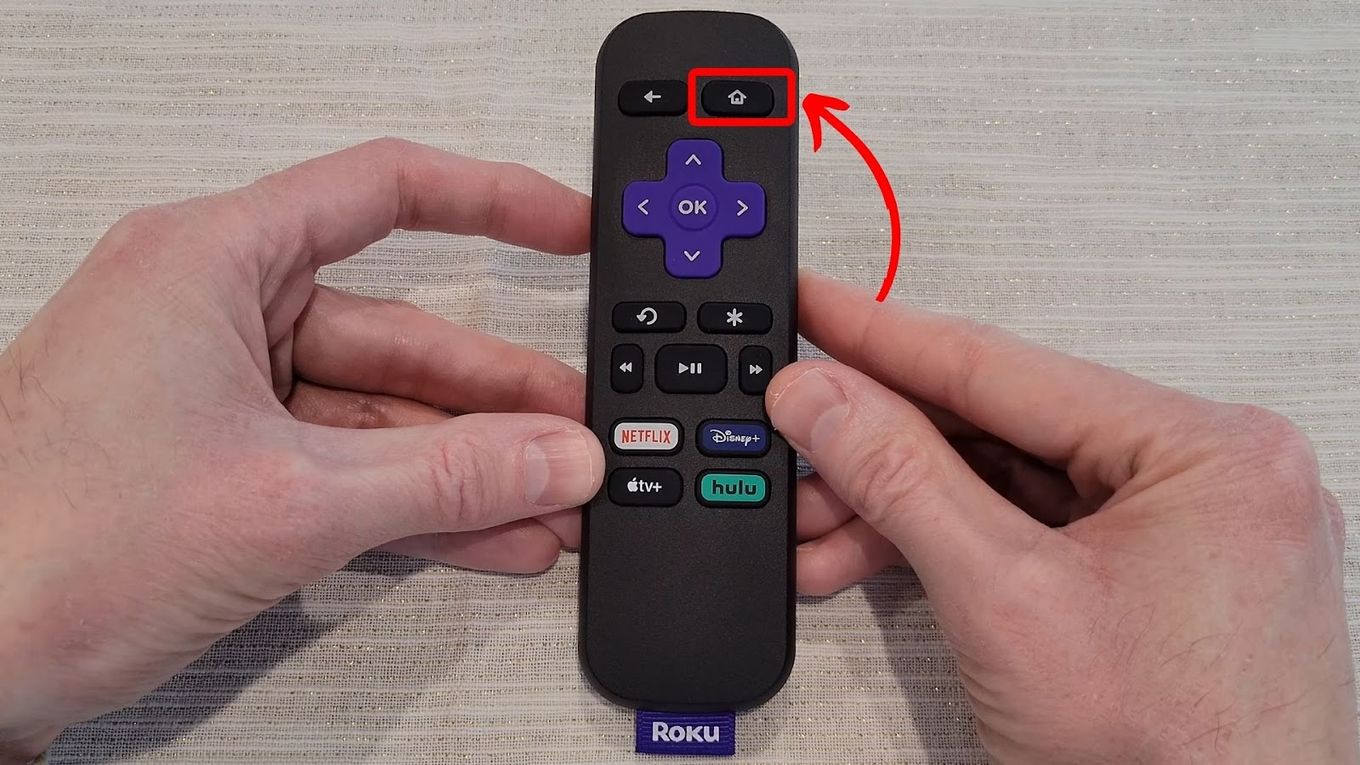 Click the Home Button To Fix Roku Restarting