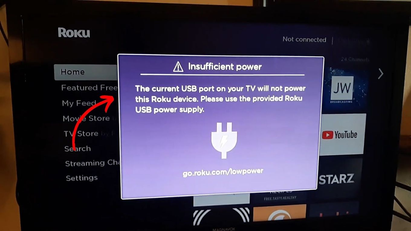 Roku Rebooting - Check Power Supply