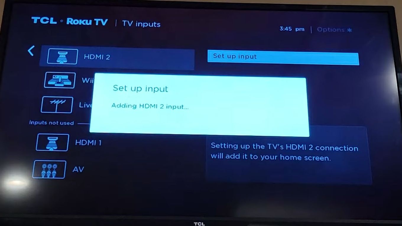 Setup Your Chosen Roku TV Input- Go to Settings
