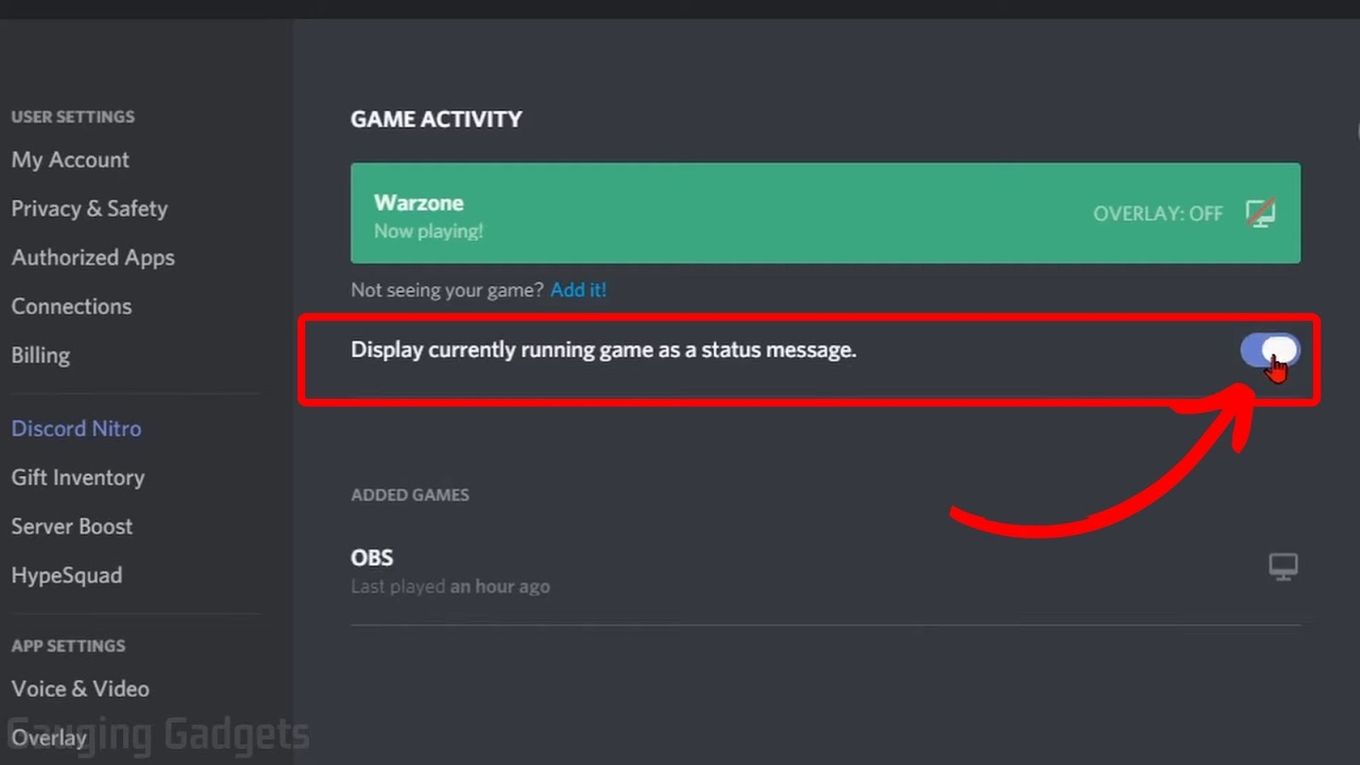 Disable Current Activity - Hide Roblox Game Discord