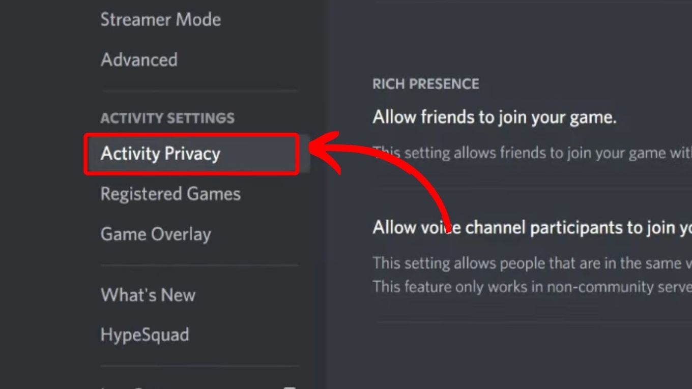 Settings - Add Roblox Discord Status