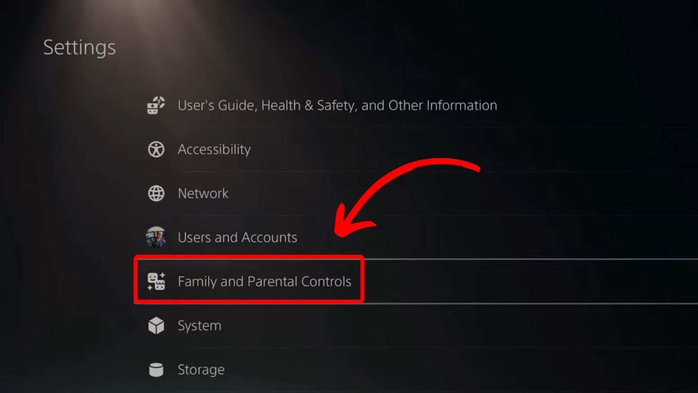Family and Parental Controls Setting