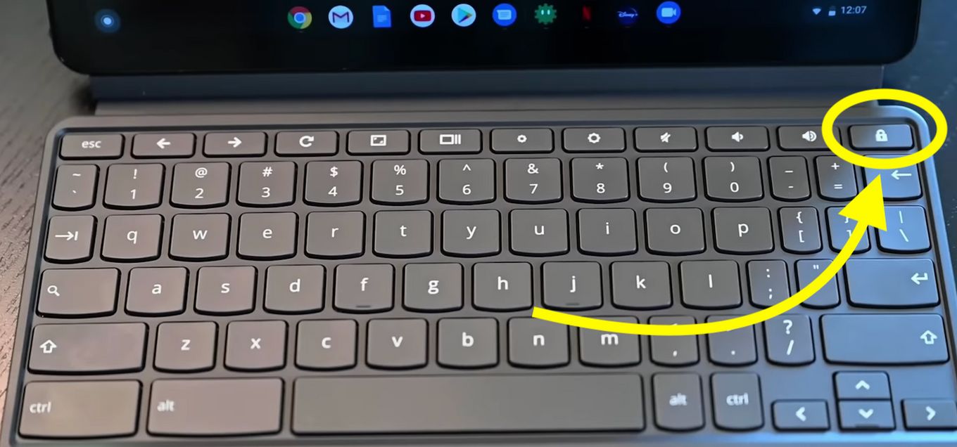 Use Your Chromebook's Unlock Keyboard Key