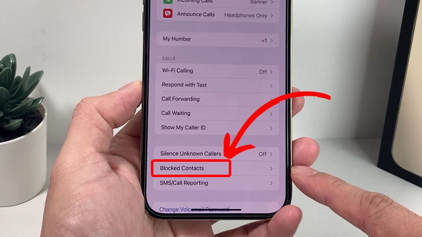 Unblock iPhone Contact - Tap Blocked Contacts