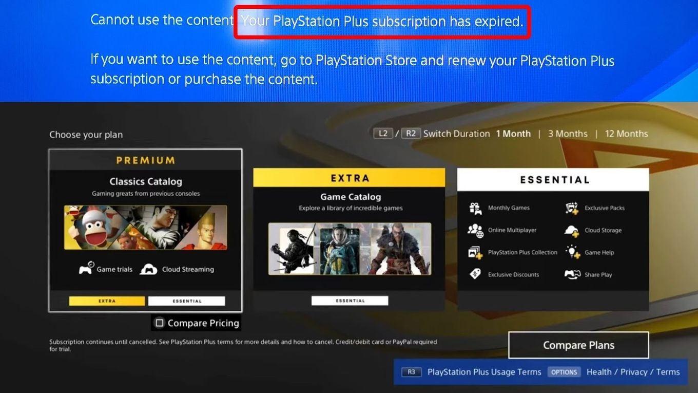 PS Plus Subscription Website