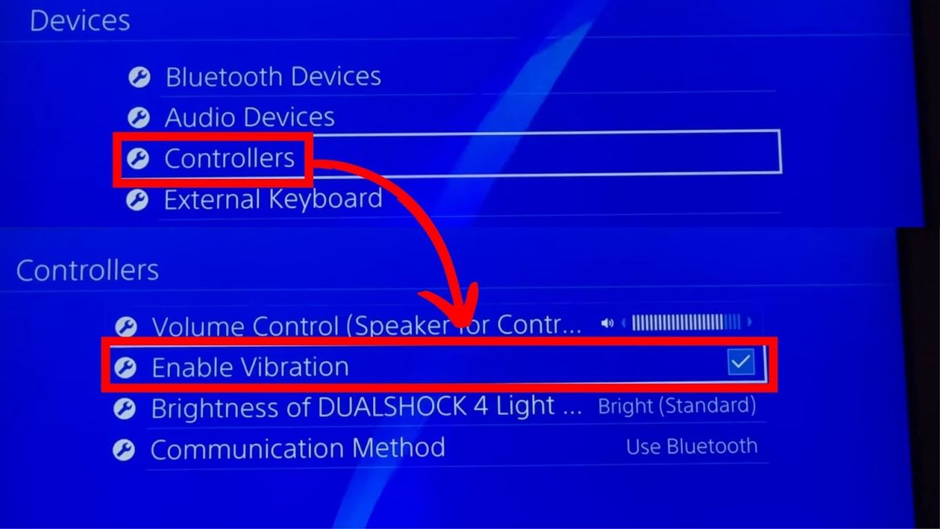 How to Enable PS4 Vibration Feature