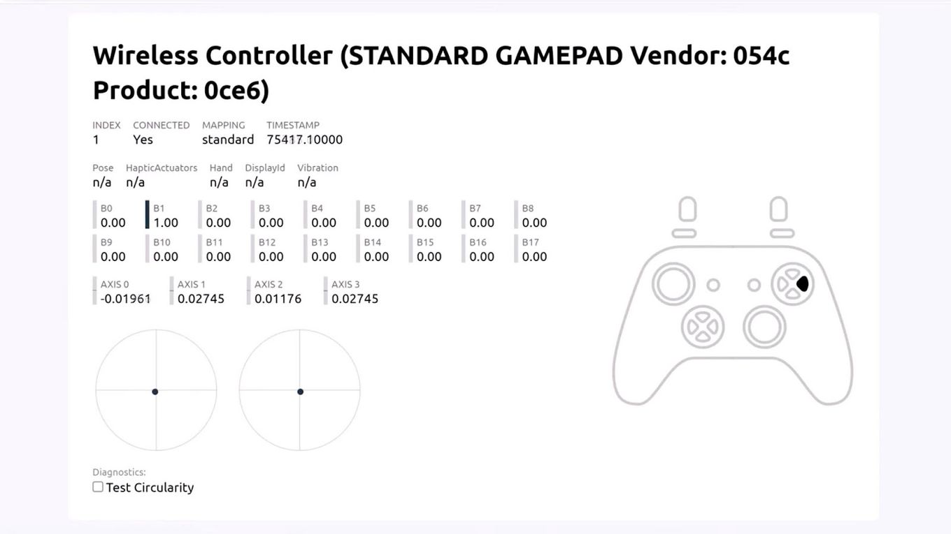 How to Check the DualShock4 Vibration With Gamepad Tester